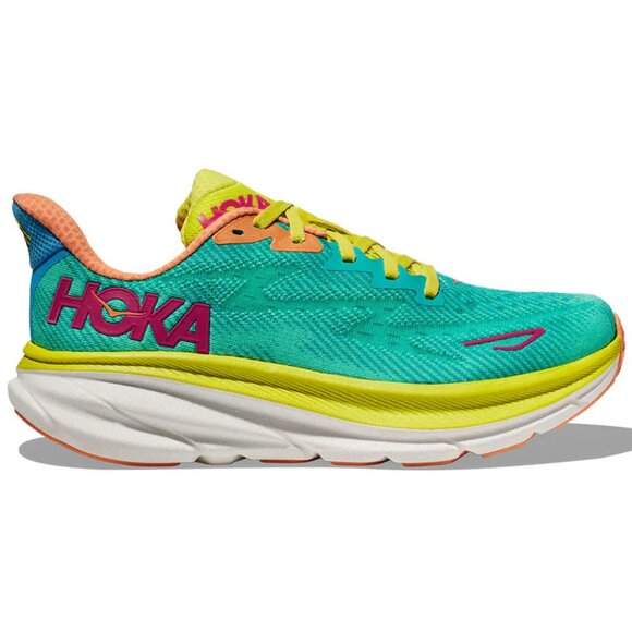 Hoka One One Men\'s Ceramic Green Clifton 9 Athletic Running Shoes Size‎ 11D